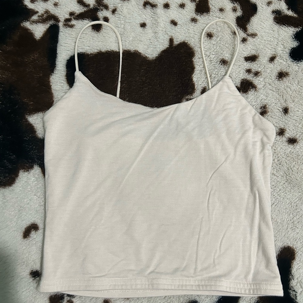 Women's Cream Spaghetti Strap Top